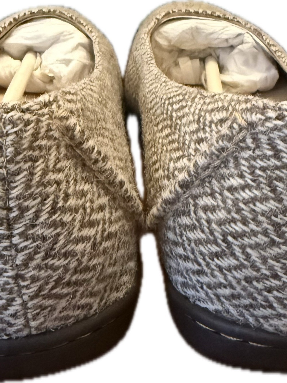 Lands’ End Womens Size 9.5 Ballet Flats Taupe Tweed Comfort Slip On Shoes - Picture 8 of 8